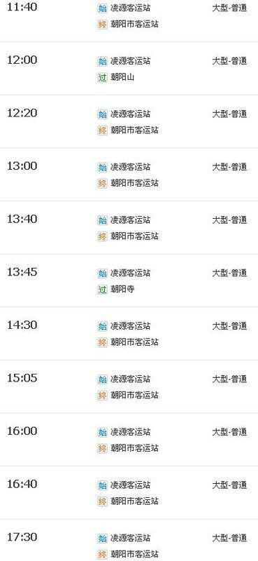 凌源到朝阳的汽车多少钱