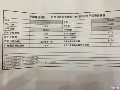 汽车分期付款计算器,汽车按揭贷款计算器