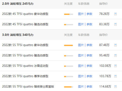 奥迪q8多少钱一辆,奥迪Q8多少钱一辆?最高配的?