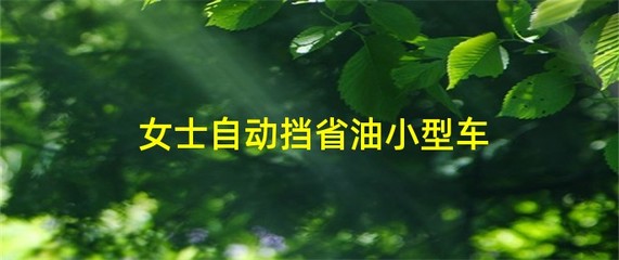 女士自动挡省油小型车3万,女士省油车自动挡57万