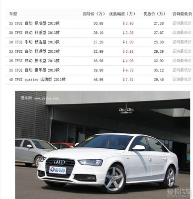 奥迪a4l价格表,奥迪a4l价格表2022款