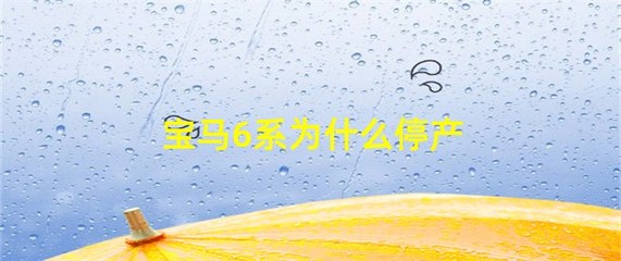 宝马6系为什么停产了,宝马6系为什么停产了新车