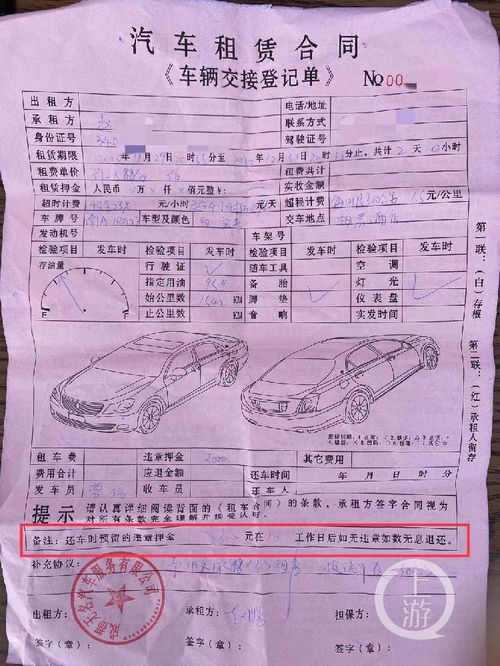 银川汽车租赁押金多少