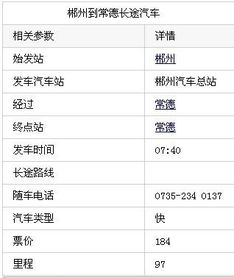 汽车票多少